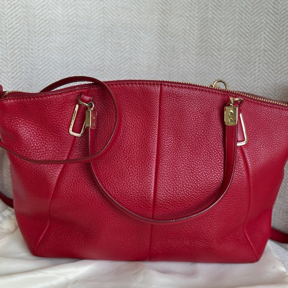 Coach Kelsey Medium Satchel - Deep Raspberry Red - Picture 10 of 10